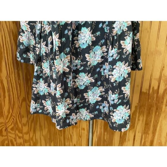 Volcom Salty Free Dress Tunic Floral Long Sleeve Knee Length Fully Lined Relax M - Picture 6 of 10